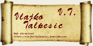 Vlajko Talpešić vizit kartica